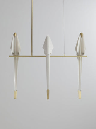 Lustra Lustre Grue en Papier Sculpturale LED