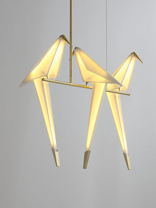 Lustra Lustre Grue en Papier Sculpturale LED