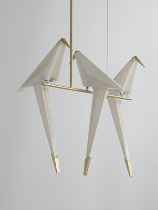Lustra Lustre Grue en Papier Sculpturale LED