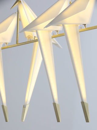 Lustra Lustre Grue en Papier Sculpturale LED