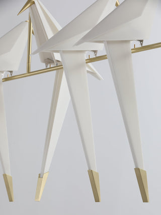 Lustra Lustre Grue en Papier Sculpturale LED