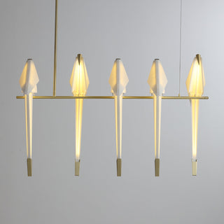 Lustra Lustre Grue en Papier Sculpturale LED