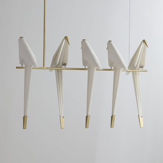 Lustra Lustre Grue en Papier Sculpturale LED