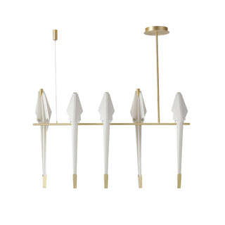 Lustra Lustre Grue en Papier Sculpturale LED