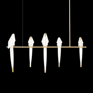 Lustra Lustre Grue en Papier Sculpturale LED