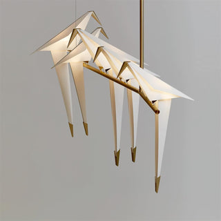 Lustra Lustre Grue en Papier Sculpturale LED