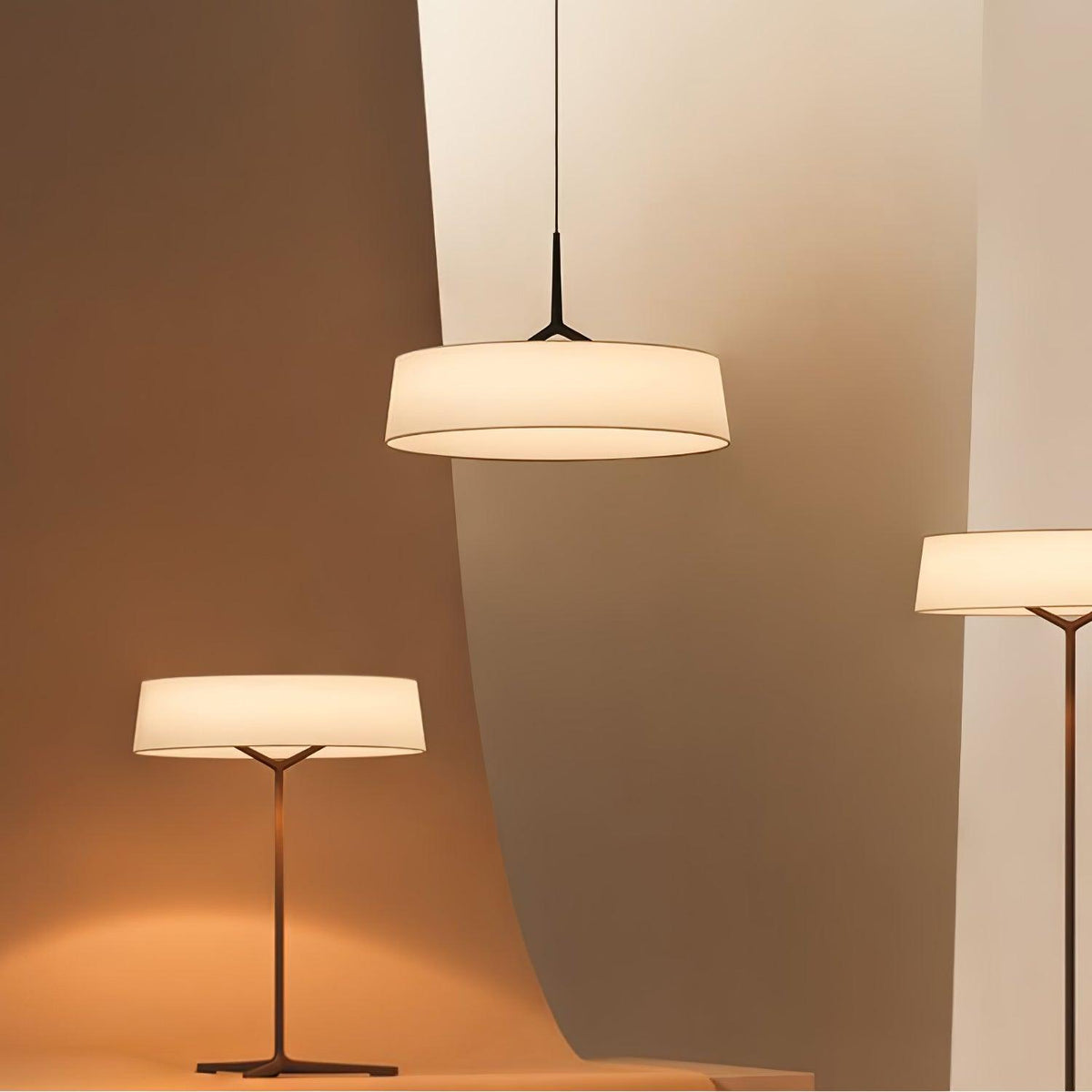Niviora Cylindrique Tissu Suspension Lumière