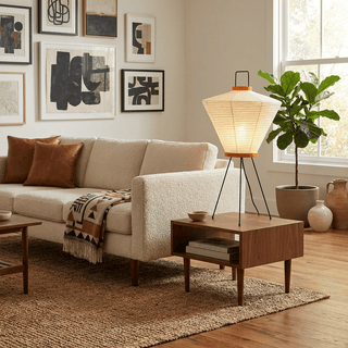 Paper Lantern Table Lamp-Neutral Decor