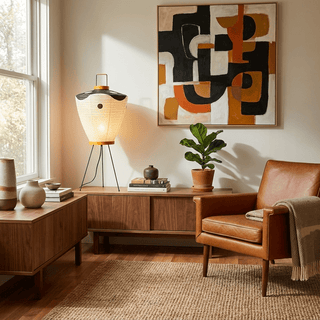 Paper Lantern Table Lamp-Neutral Decor
