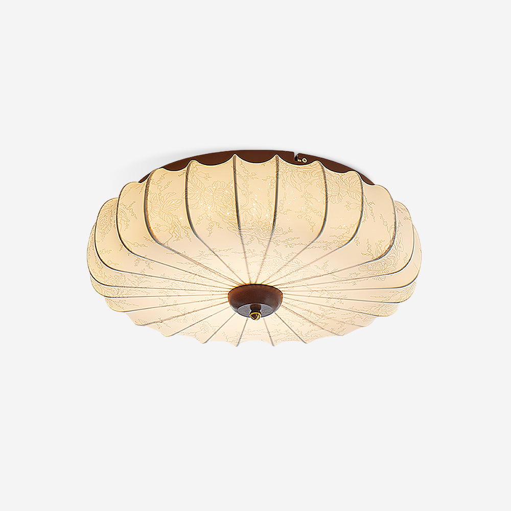 Rosemary Fabric Shade Pleated Ceiling Lamp-Neutral Decor