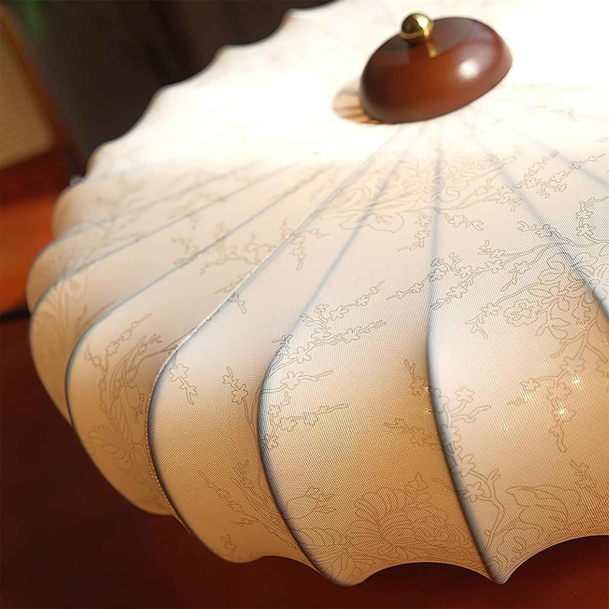 Rosemary Fabric Shade Pleated Ceiling Lamp-Neutral Decor