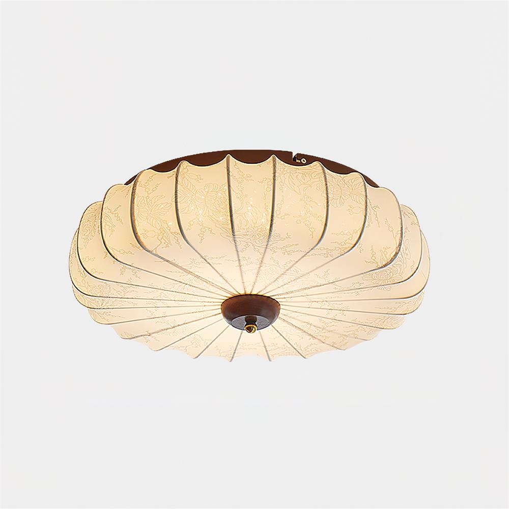 Rosemary Fabric Shade Pleated Ceiling Lamp-Neutral Decor