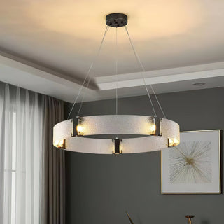 Parallel Lustre Verre Anneau Minimaliste Moderne-Luire
