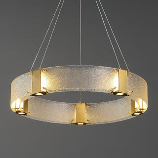 Parallel Lustre Verre Anneau Minimaliste Moderne-Luire