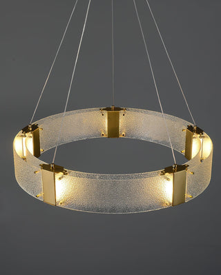 Parallel Lustre Verre Anneau Minimaliste Moderne-Luire