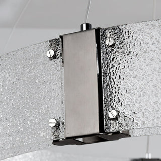 Parallel Lustre Verre Anneau Minimaliste Moderne-Luire