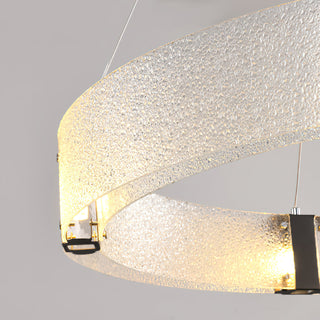 Parallel Lustre Verre Anneau Minimaliste Moderne-Luire