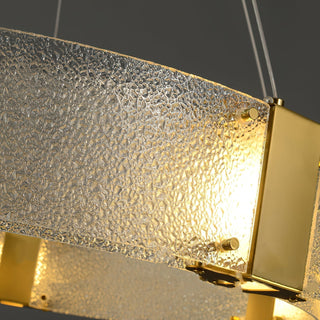 Parallel Lustre Verre Anneau Minimaliste Moderne-Luire