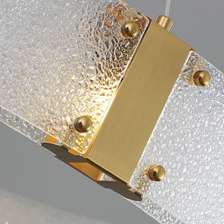 Parallel Lustre Verre Anneau Minimaliste Moderne-Luire