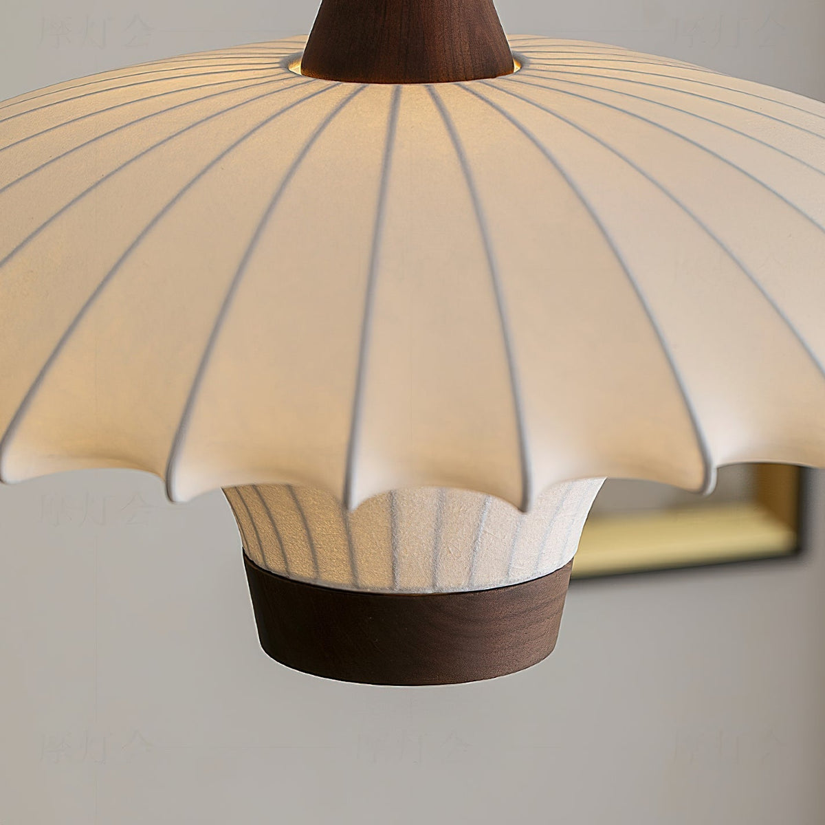 The small size (40cm) Parasol Pendant Light against a plain background.