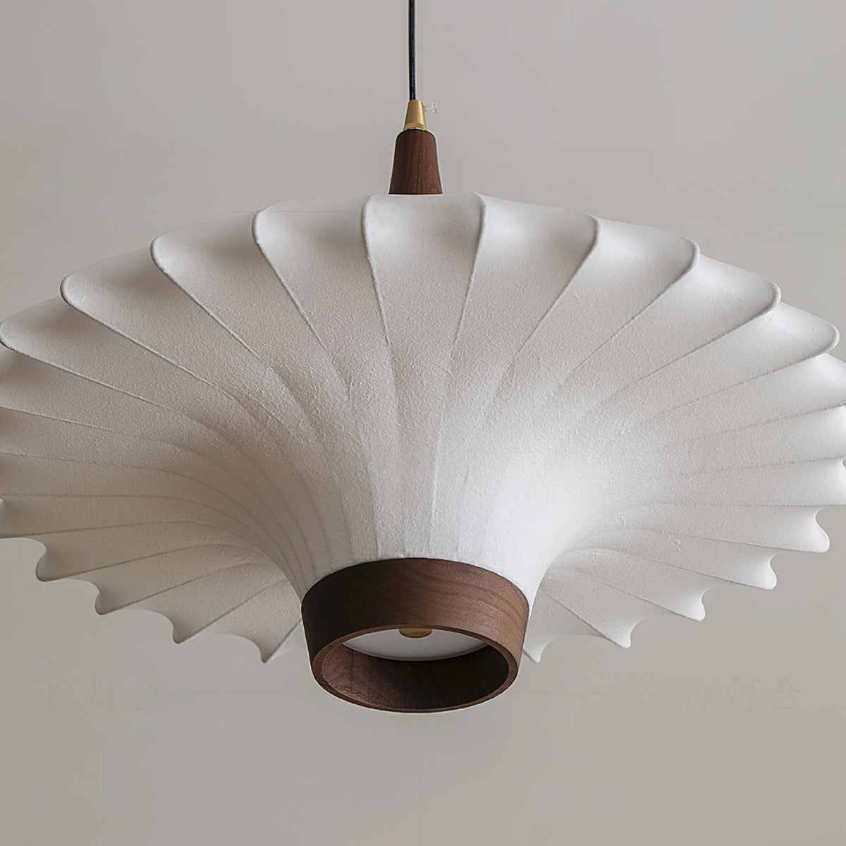 The medium size (50cm) Parasol Pendant Light against a plain background.