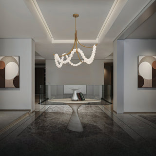 Parel Alabaster Chandelier-Neutral Decor