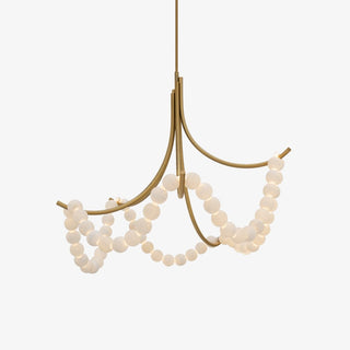 Parel Alabaster Chandelier-Neutral Decor