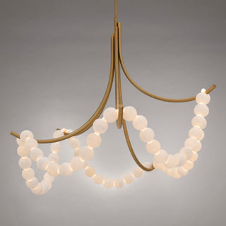 Parel Alabaster Chandelier-Neutral Decor
