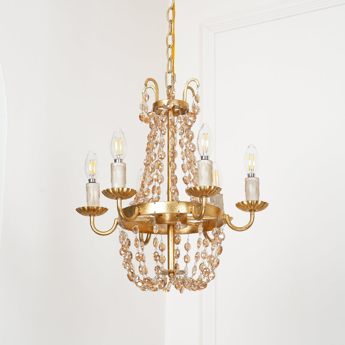 Oraeisra Lustre Cristal Marché Aux Puces Vintage