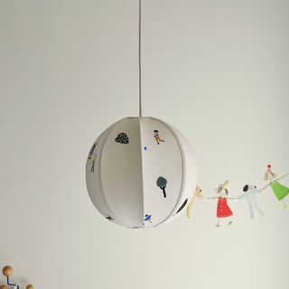Elva Suspension Boule en Papier avec Motifs Dessinés