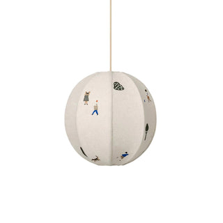 Elva Suspension Boule en Papier avec Motifs Dessinés