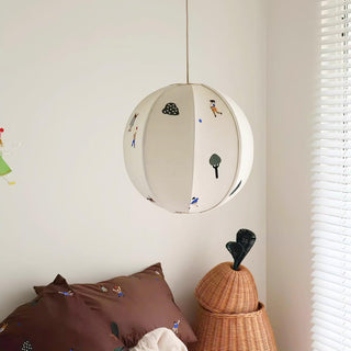 Elva Suspension Boule en Papier avec Motifs Dessinés