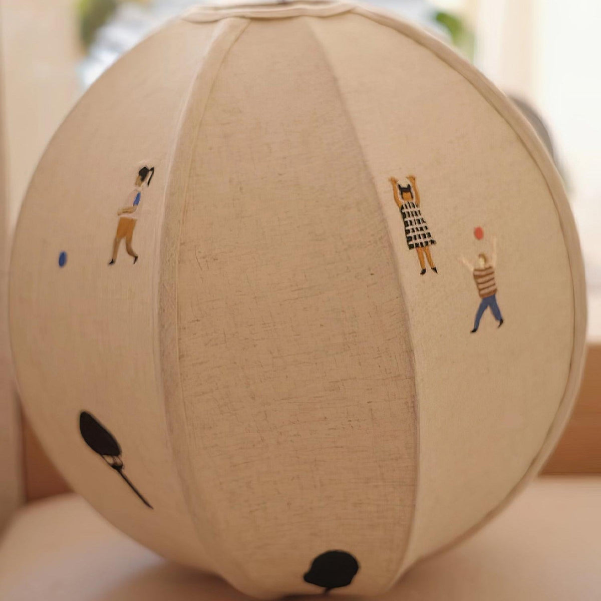 Elva Suspension Boule en Papier avec Motifs Dessinés