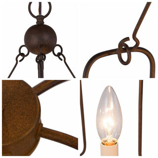 Cocaryra Lustre Métal Industriel Vintage