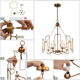 Cocaryra Lustre Métal Industriel Vintage