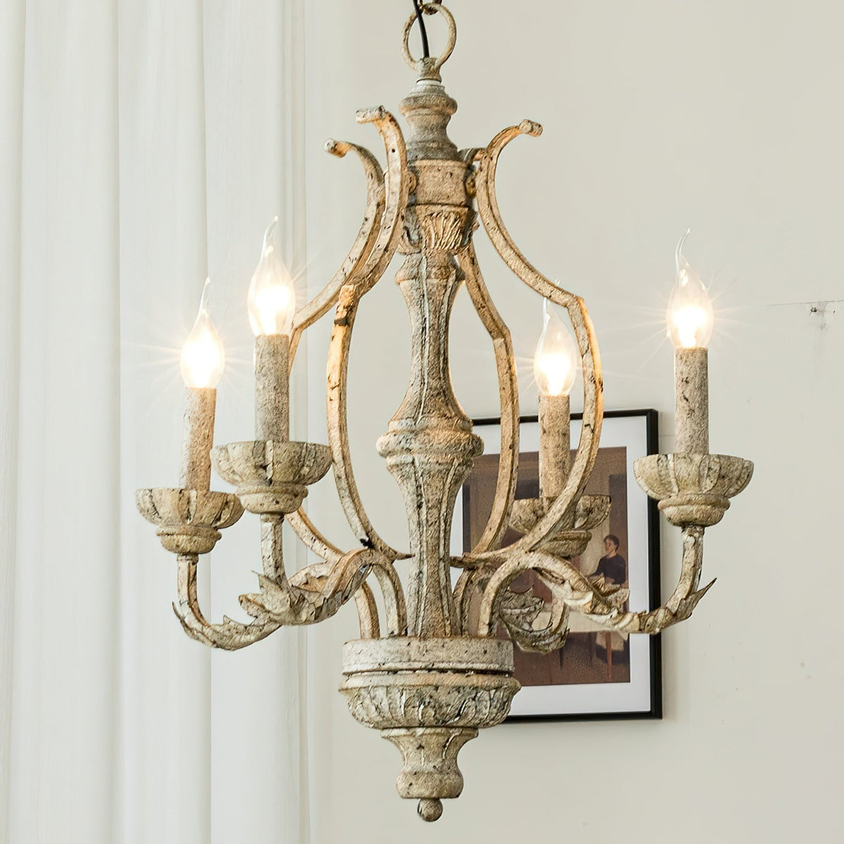Orinira Suspension Bois Industriel Vintage