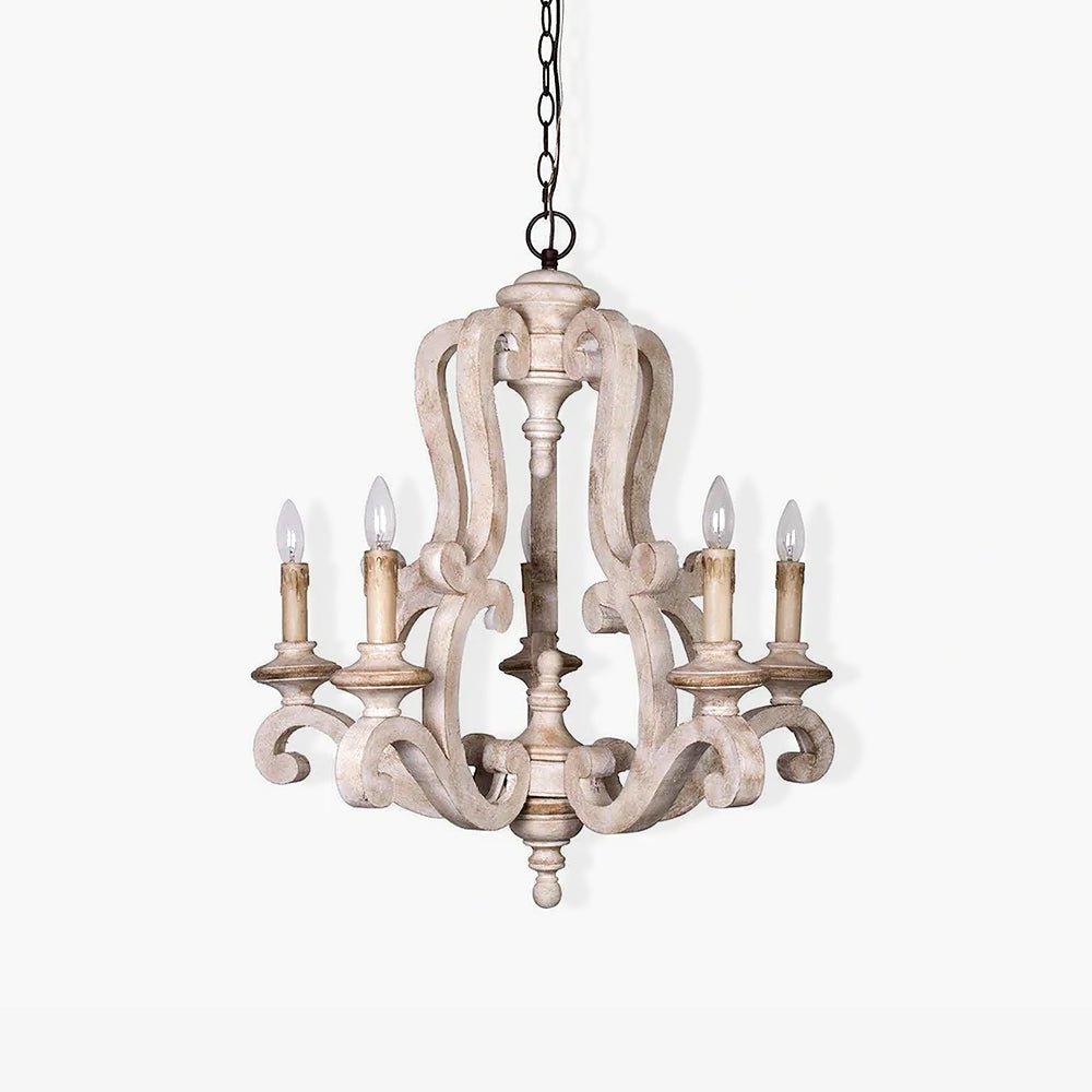 Seriona Lustre en Bois Bougie Mid-Century