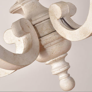 Lustra Lustre en Bois Bougie Mid-Century