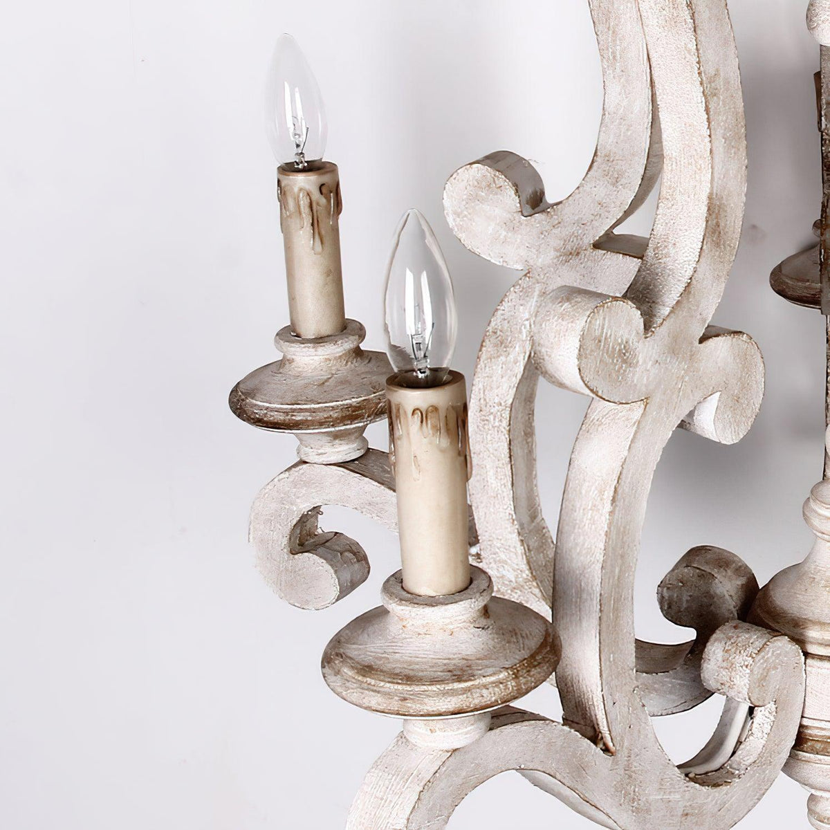 Seriona Lustre en Bois Bougie Mid-Century