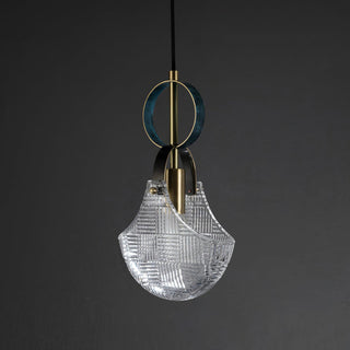 Lustra Suspension Verre Laiton Teal