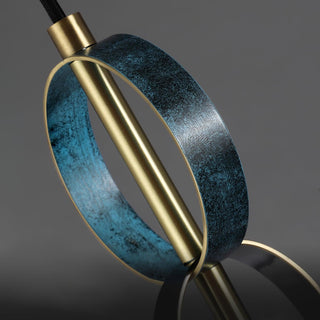 Lustra Suspension Verre Laiton Teal