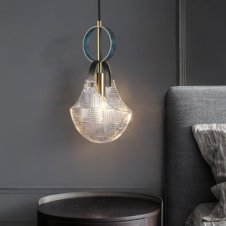 Lustra Suspension Verre Laiton Teal