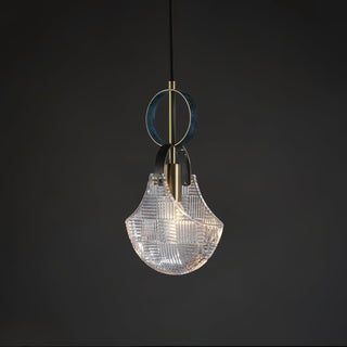 Lustra Suspension Verre Laiton Teal