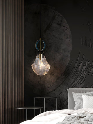 Lustra Suspension Verre Laiton Teal