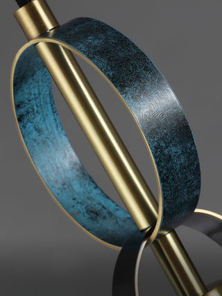 Lustra Suspension Verre Laiton Teal