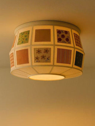 Patchwork Quilt Ceiling Light-Neutral Decor