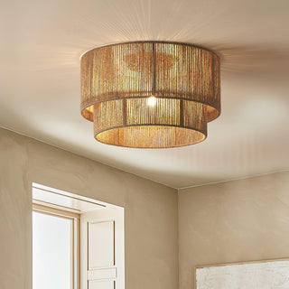 Casora Lampe de Plafond Classique Art en Corde Naturelle