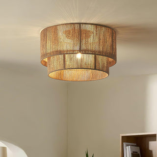 Casora Lampe de Plafond Classique Art en Corde Naturelle