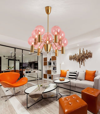 Evmarara Postmodern Luxury Metal Glass Lustre