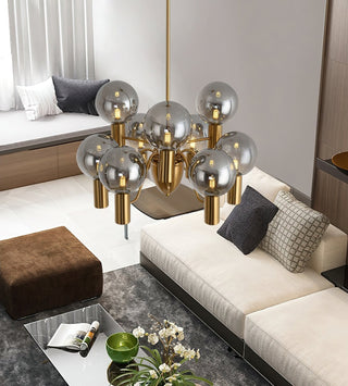 Evmarara Postmodern Luxury Metal Glass Lustre